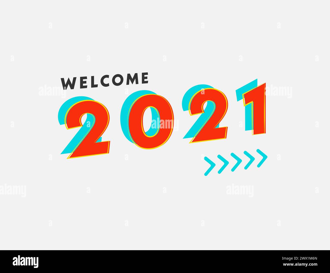 Happy New Year 2021 Hintergrund Vektor Illustration Stock Vektor