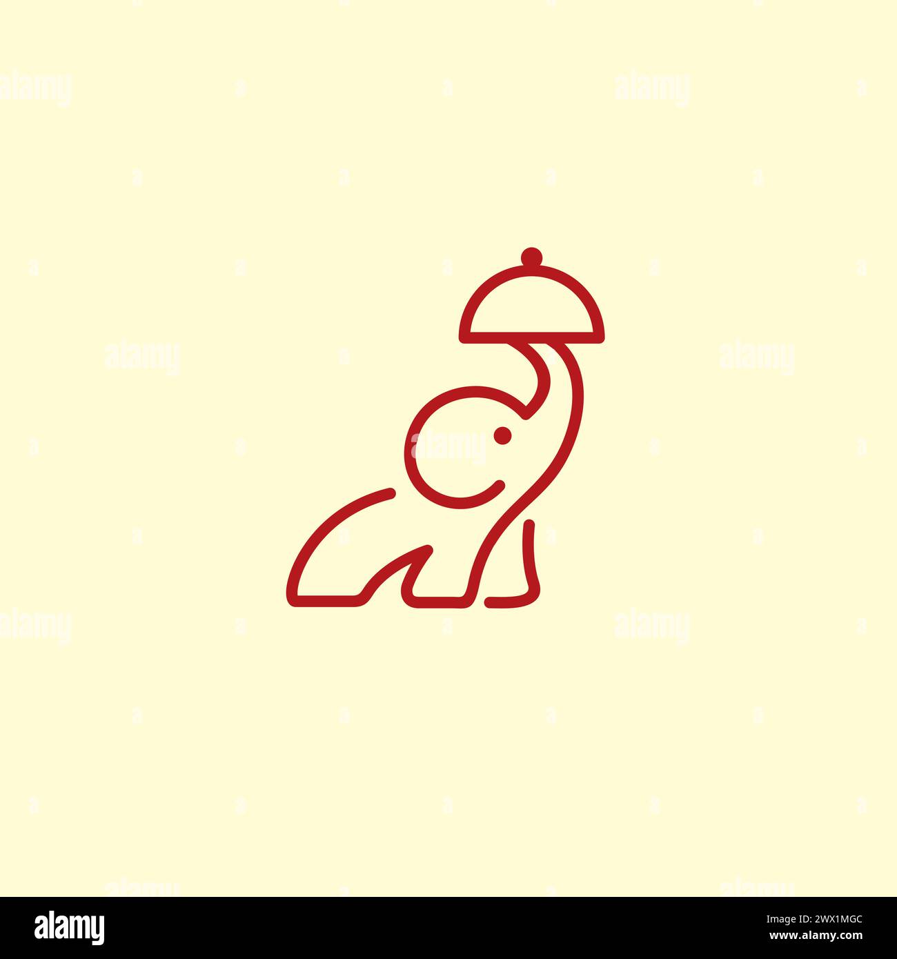 Lieferfutter mit Elefanten-Logo Stock Vektor
