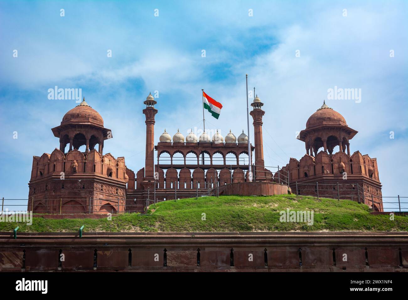 Red Fort in Delhi, Indien. UNESCO-Weltkulturerbe Stockfoto