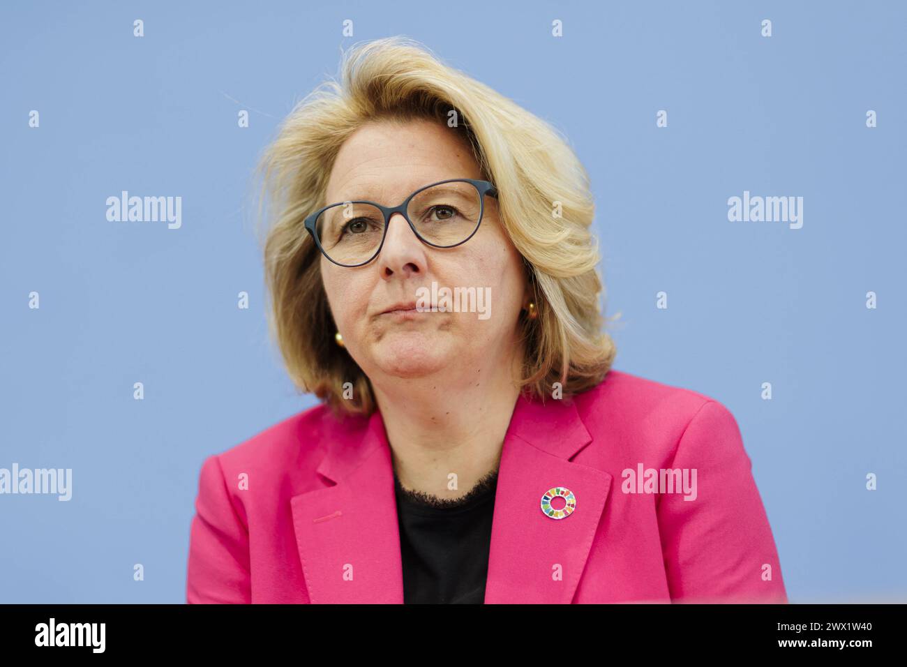 Svenja Schulze SPD, Bundesministerin für wirtschaftliche Zusammenarbeit und Entwicklung, Berlin, 19.03.2024. Berlin Deutschland *** Svenja Schulze SPD , Bundesministerin für wirtschaftliche Zusammenarbeit und Entwicklung, Berlin, 19 03 2024 Berlin Deutschland Copyright: xUtexGrabowskyxphotothek.dex Stockfoto