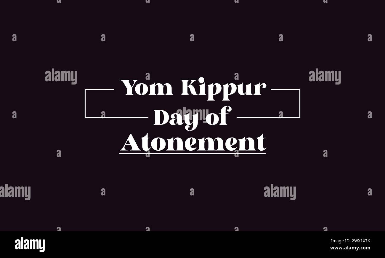 Yom Kippur Day of Sühnopfer einzigartiges Textdesign Stock Vektor