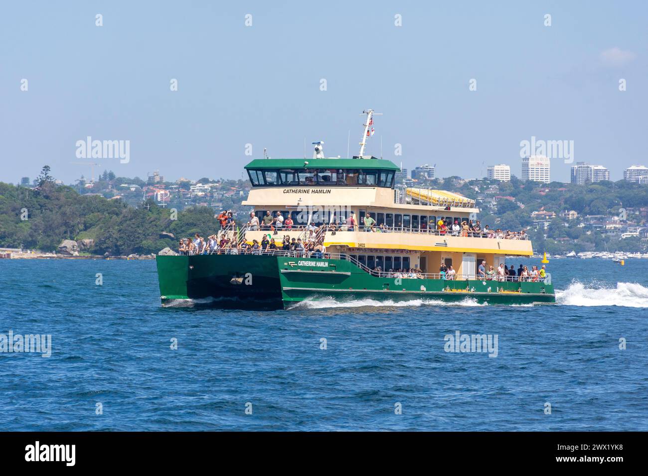Manly Fähre nach Manly, North Harbour, North Sydney, Sydney, New South Wales, Australien Stockfoto