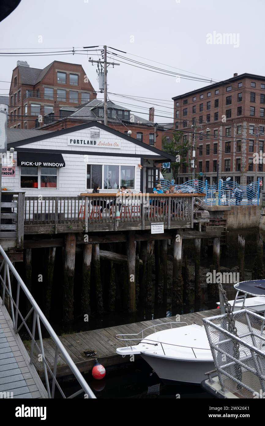 Porland Lobster Co. Restaurant im Old Port District Stockfoto