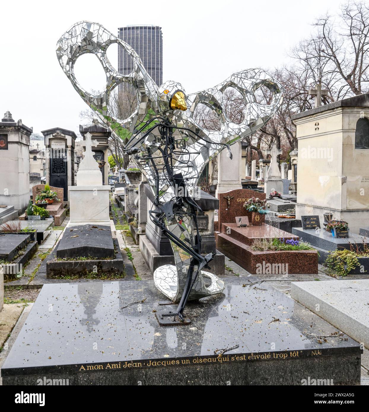 MONTPARNASSE FRIEDHOF BERÜHMTE GRÄBER PARIS Stockfoto
