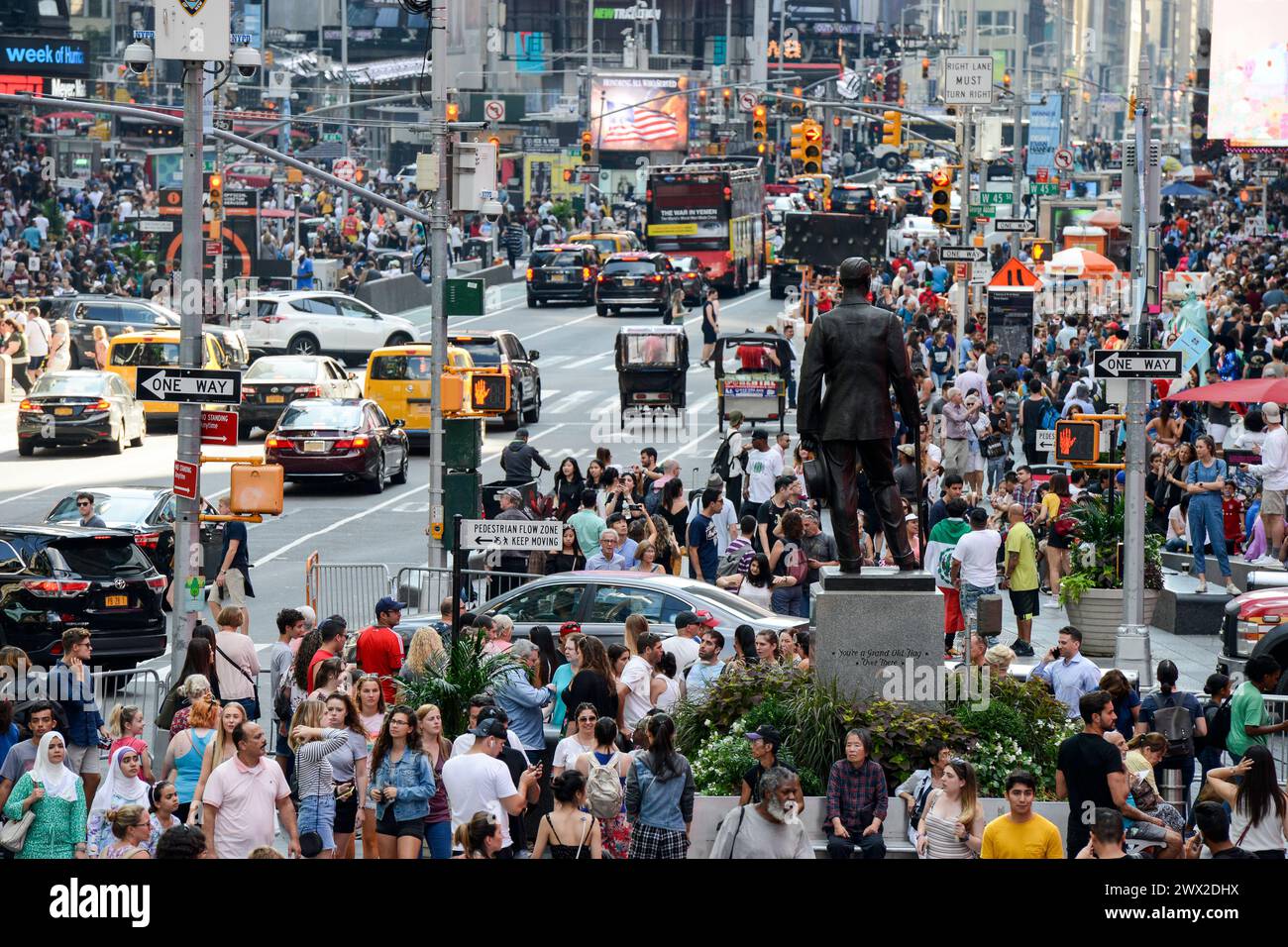 USA, New York City, Manhattan, Time Square an der Kreuzung Broadway und Seventh Avenue / USA, New York City, Manhattan, Time Square Stockfoto