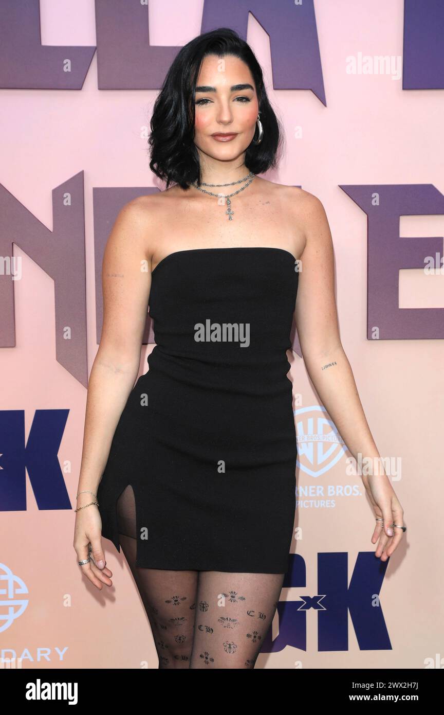 Indiana Massara bei der Weltpremiere des Kinofilms Godzilla x Kong: The New Empire / Godzilla x Kong: Das neue Imperium im TCL Chinese Theatre. Los Angeles, 25.03.2024 Stockfoto