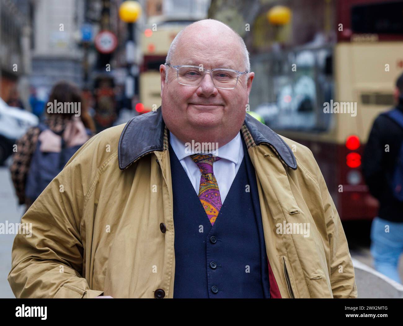 London, Großbritannien. März 2024. Lord Pickles, Eric Pickles, Sondergesandter des Vereinigten Königreichs für Fragen nach dem Holocaust, Vorsitzender ACOBA und Co-Vorsitzender der UK Holocaust Memorial Foundation, unterwegs in London. Quelle: Mark Thomas/Alamy Live News Stockfoto