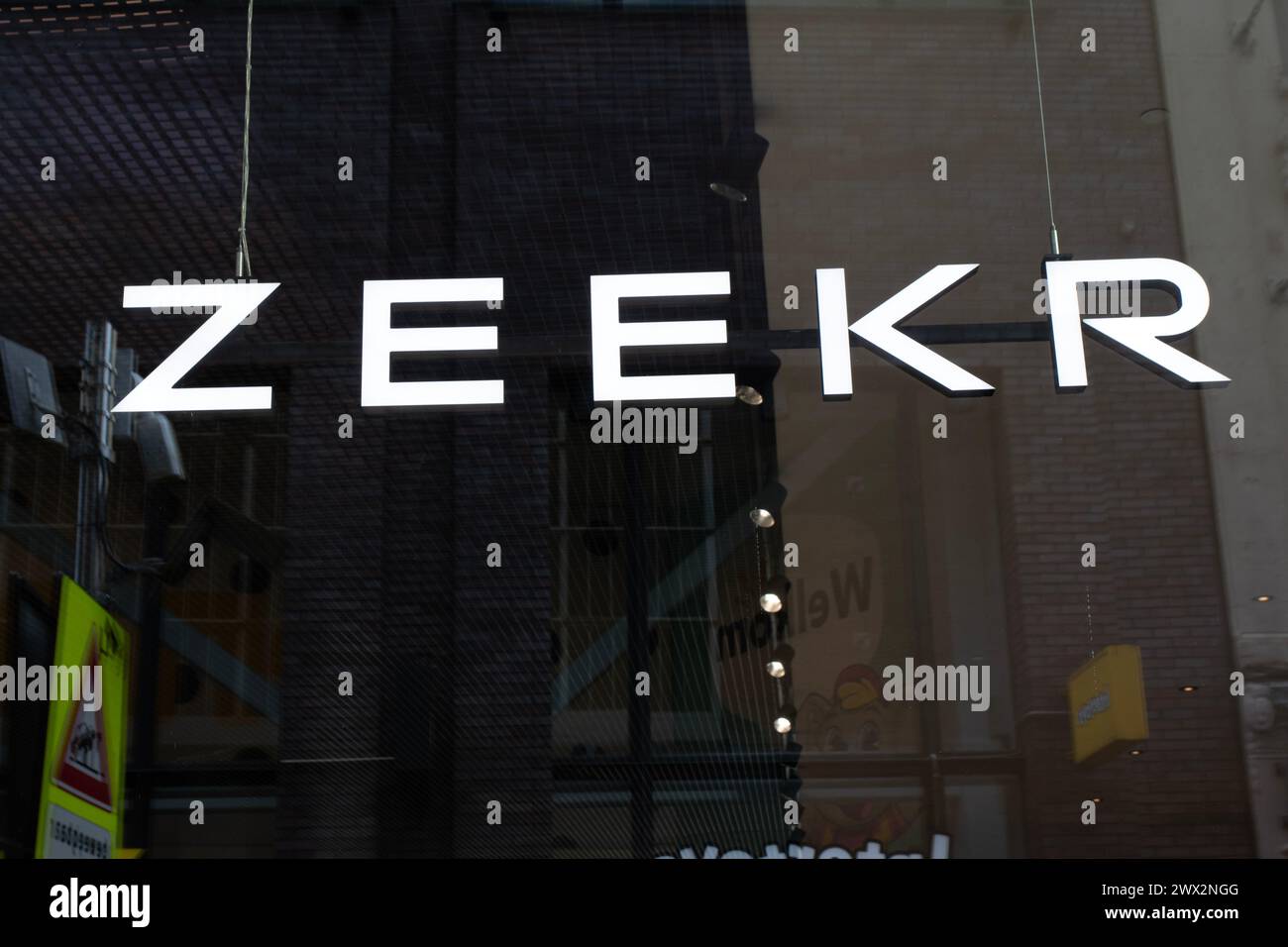 Reklametafel Zeekr In Amsterdam, Niederlande 23-3-2024 Stockfoto