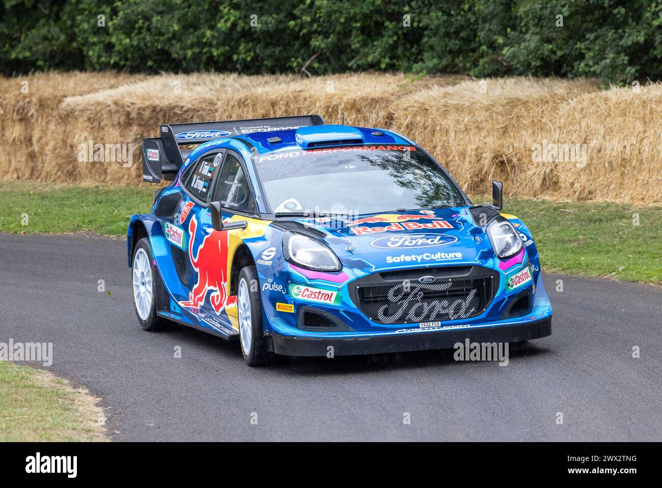OTT Tanak 2023 beim Ford Puma Rally 1 Hybrid beim 2023 Goodwood Festival of Speed, Sussex, Großbritannien Stockfoto