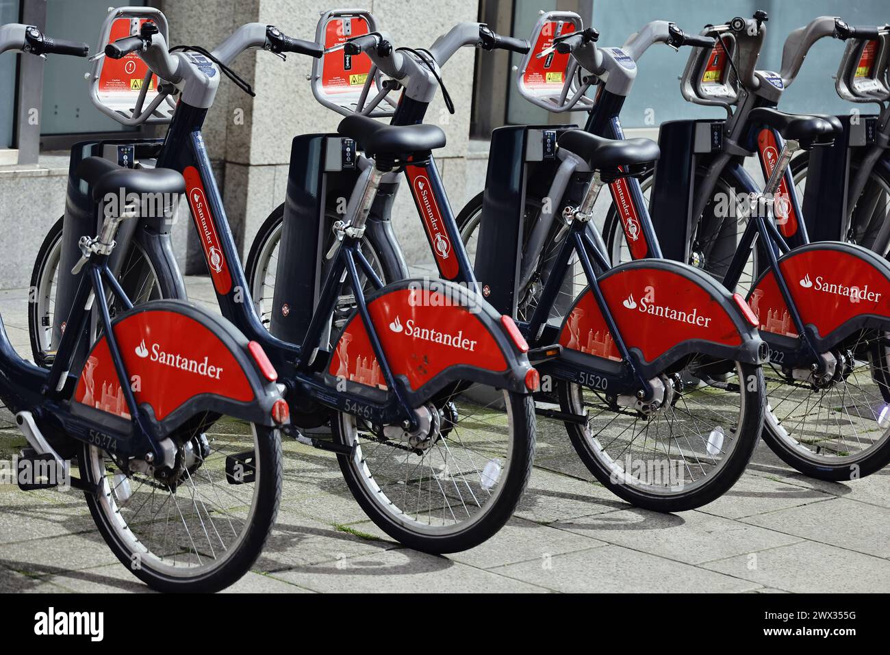 England, London, Fahrradverleih bei Charing Cross. Stockfoto
