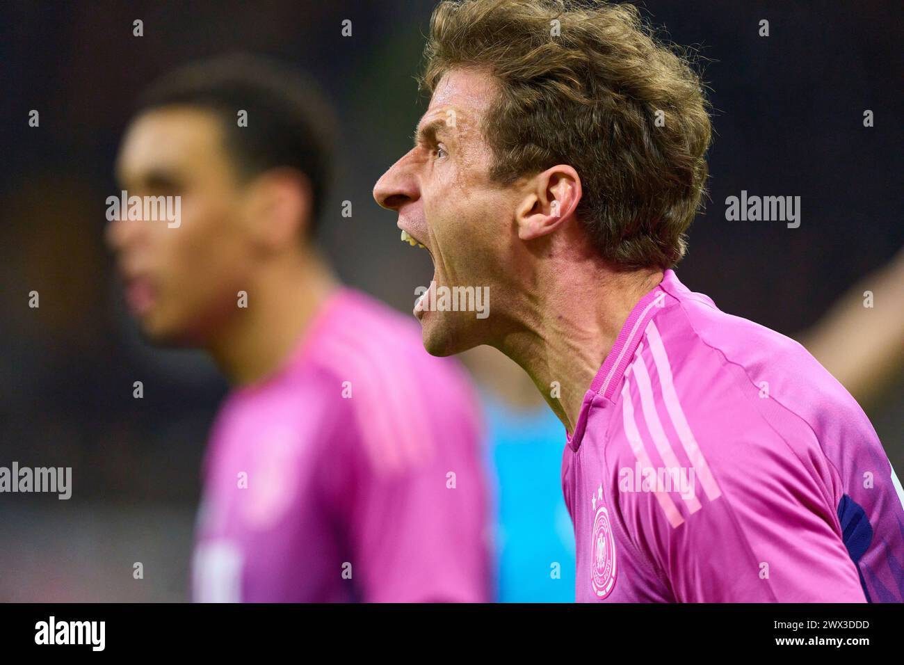 Thomas Müller, Müller, DFB 13 im Freundschaftsspiel DEUTSCHLAND - NIEDERLANDE 2-1 DEUTSCHLAND - NIEDERLANDE 2-1 in Vorbereitung auf die Europameisterschaft 2024 am 26. März 2024 in Frankfurt. © Peter Schatz / Alamy Live News Stockfoto