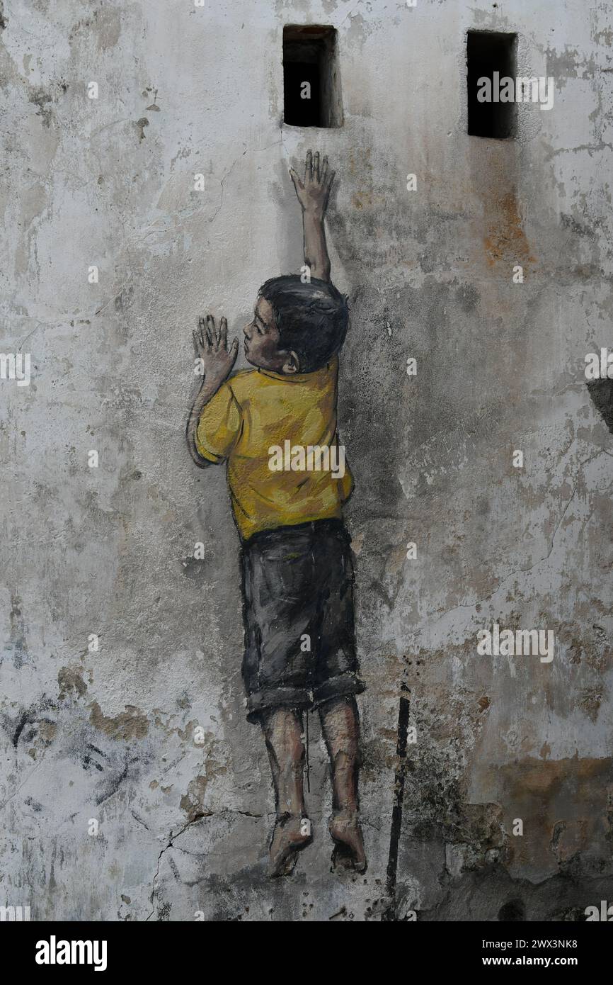 Murales in Georgetown Malaysia Stockfoto