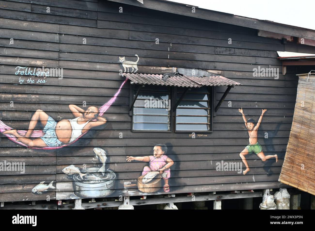Murales in Georgetown Malaysia Stockfoto