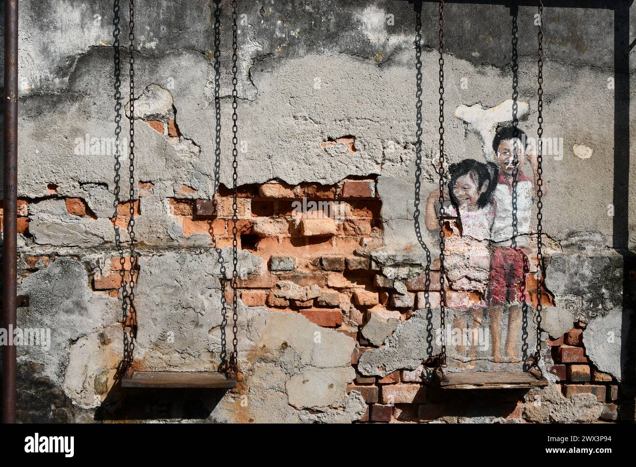 Murales in Georgetown Malaysia Stockfoto