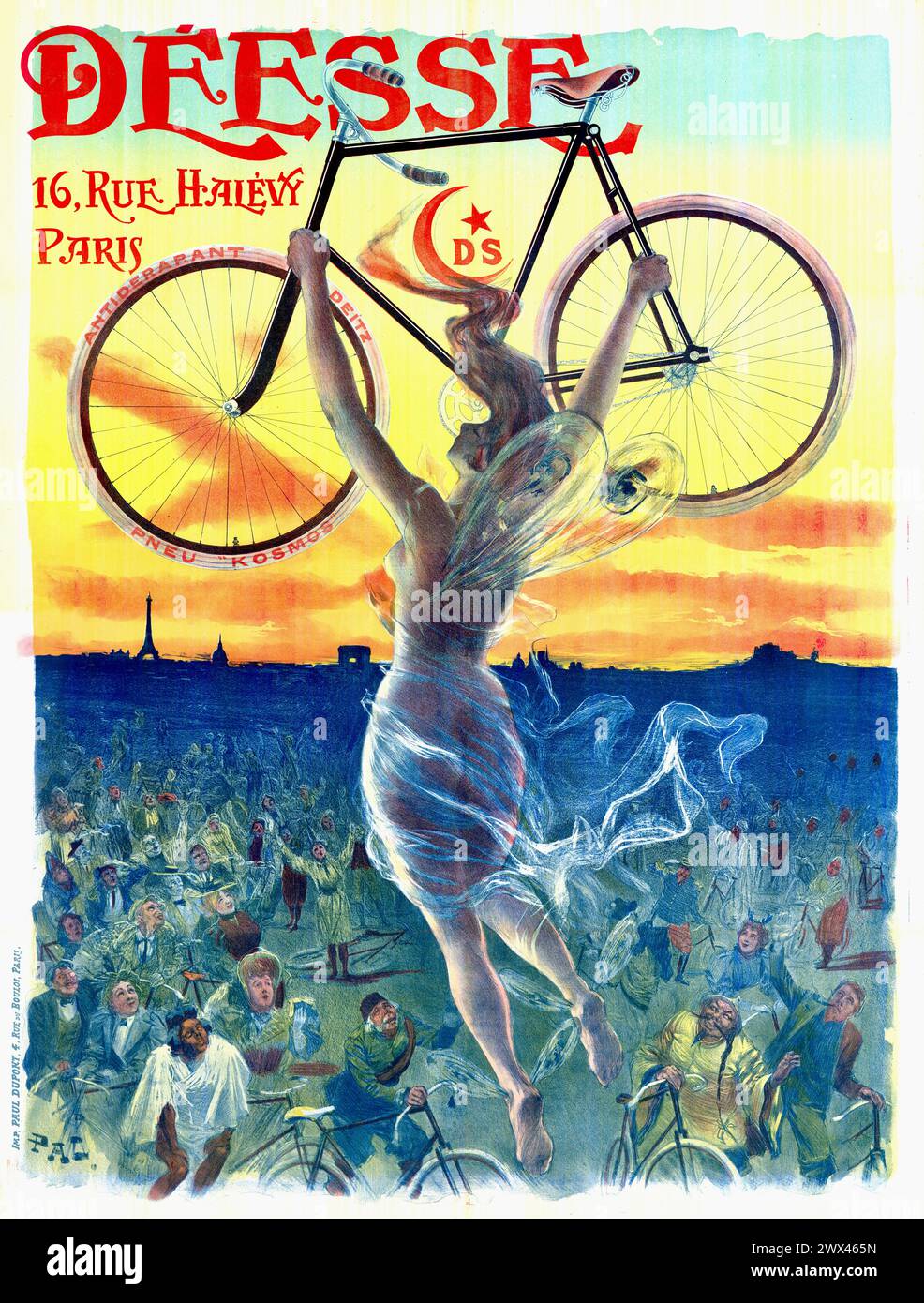 Jean de Paleologu - Fahrradwerbung - 1898 Stockfoto