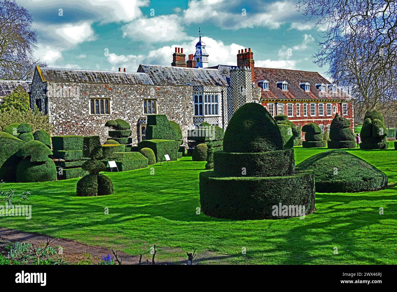 Schönes Topiary am Hall Place, Bexley. UK Stockfoto
