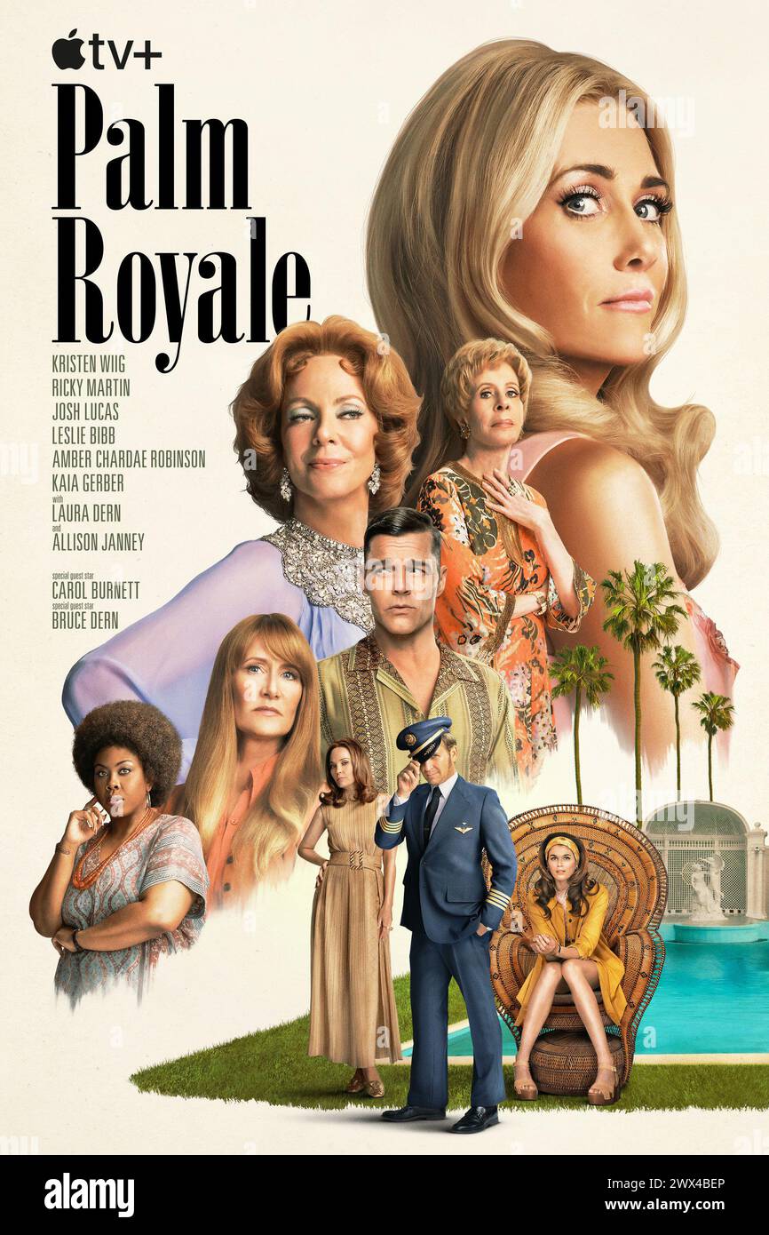 Poster von Palm Royale Stockfoto