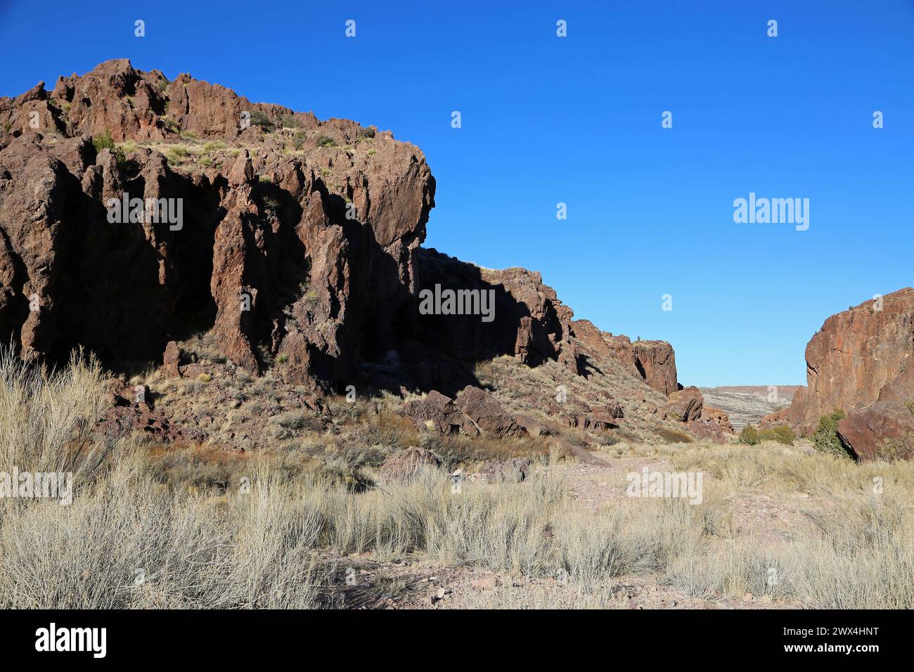 Westklippen des Box Canyon, New Mexico Stockfoto