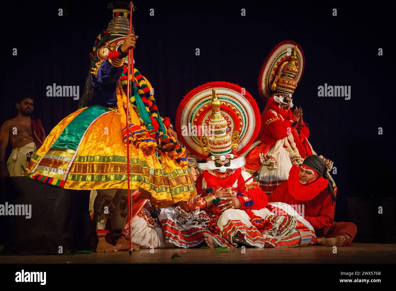 Kathakali-Tanz. Bhava-Bhavanam-Festival. September 2009. Chenna Stockfoto