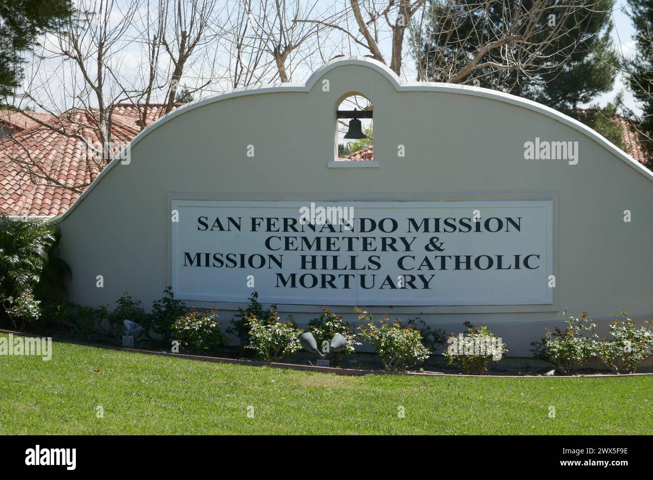 Mission Hills, Kalifornien, USA 26. März 2024 San Fernando Mission Cemetery am 26. März 2024 in Mission Hills, Kalifornien, USA. Foto: Barry King/Alamy Stock Photo Stockfoto