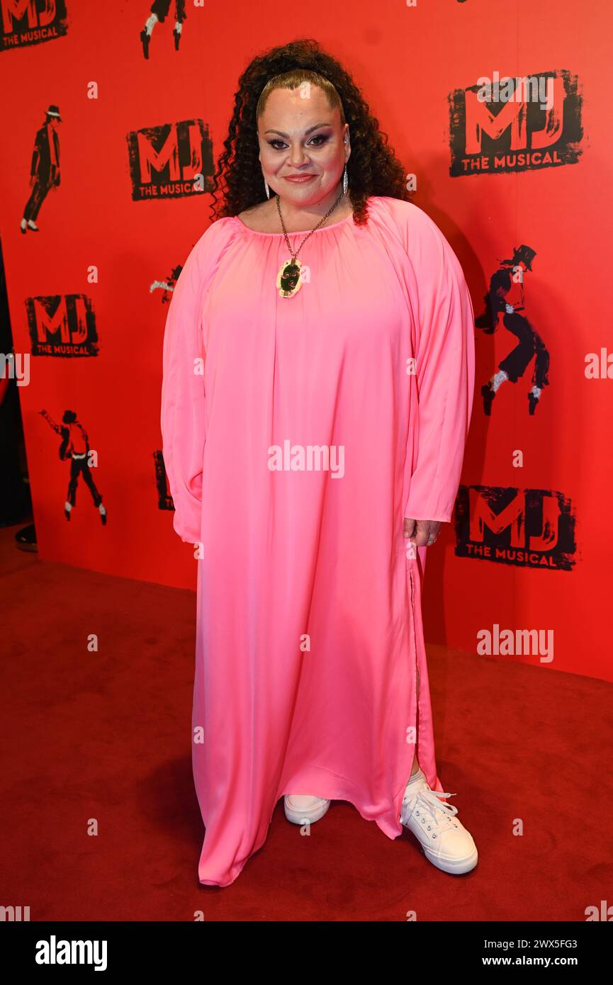 London, Großbritannien. März 2024. Keala Settle nimmt an der Eröffnungsnacht der britischen Produktion von Broadway - MJ MJ The Musical - Opening Night, London, The Musical im Prince Edward Theatre Teil. Quelle: Siehe Li/Picture Capital/Alamy Live News Stockfoto