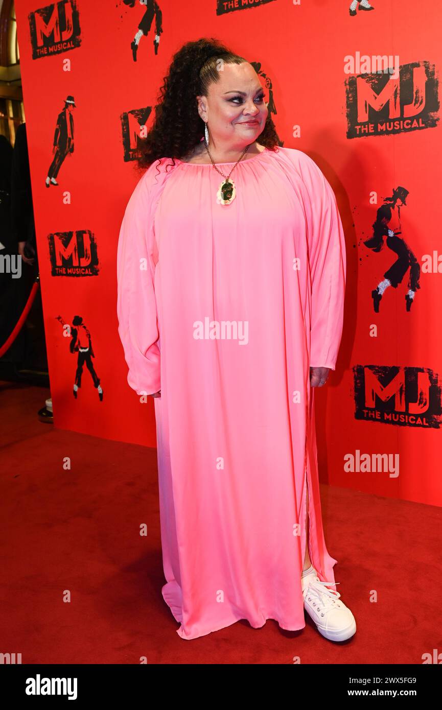 London, Großbritannien. März 2024. Keala Settle nimmt an der Eröffnungsnacht der britischen Produktion von Broadway - MJ MJ The Musical - Opening Night, London, The Musical im Prince Edward Theatre Teil. Quelle: Siehe Li/Picture Capital/Alamy Live News Stockfoto