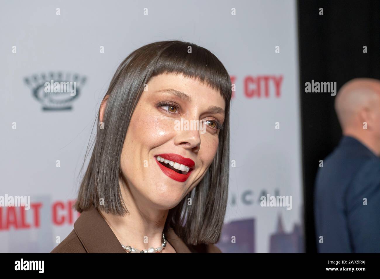 New York, Usa. März 2024. Raquel Nave besucht die „Asphalt City“ New York Screening am AMC Lincoln Square Theater am 27. März 2024 in New York City. (Foto: Ron Adar/SOPA Images/SIPA USA) Credit: SIPA USA/Alamy Live News Stockfoto