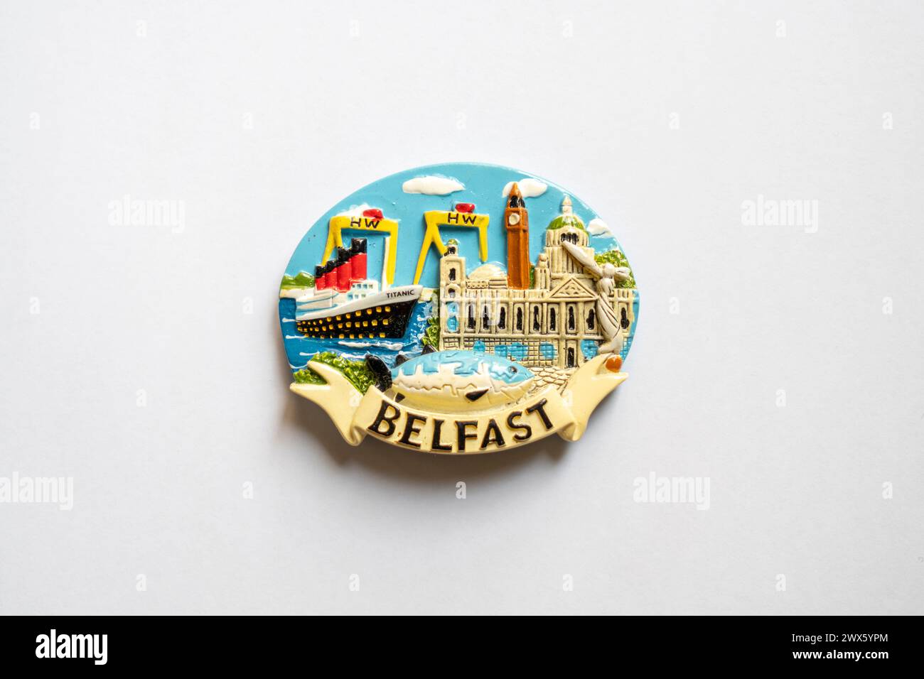 Kühlschrankmagnet von Belfast, Nordirland. Stockfoto