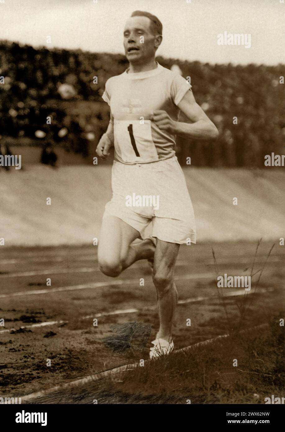 Paavo Nurmi - Berliner Sportereignis - 1926 Stockfoto