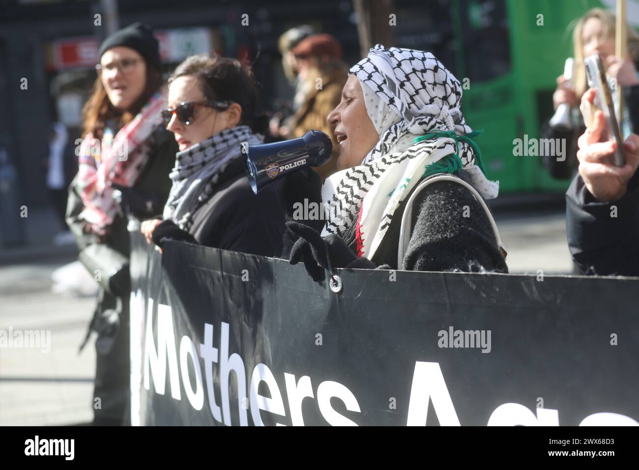 In Dublin fand ein Protest gegen die israelische Aggression im Gazastreifen statt. Stockfoto
