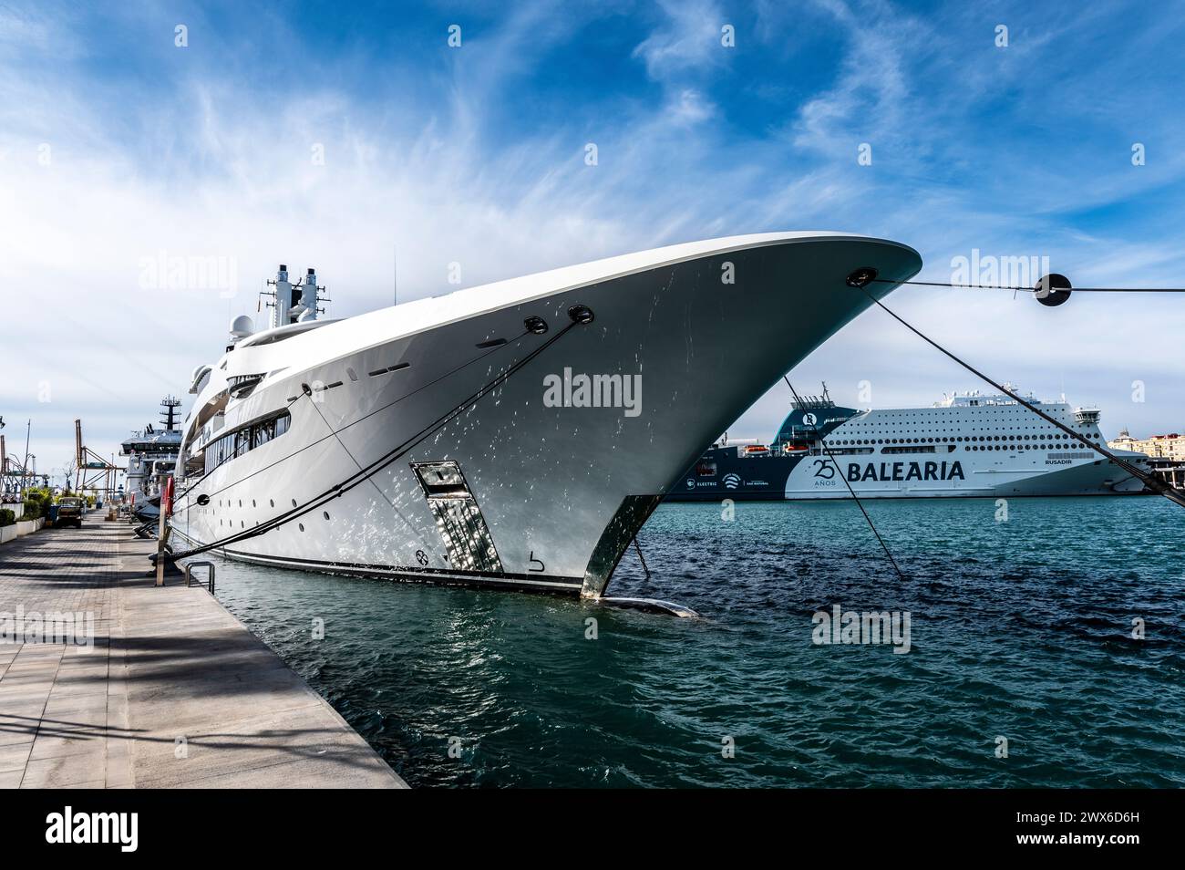 Malaga Marina Stockfoto