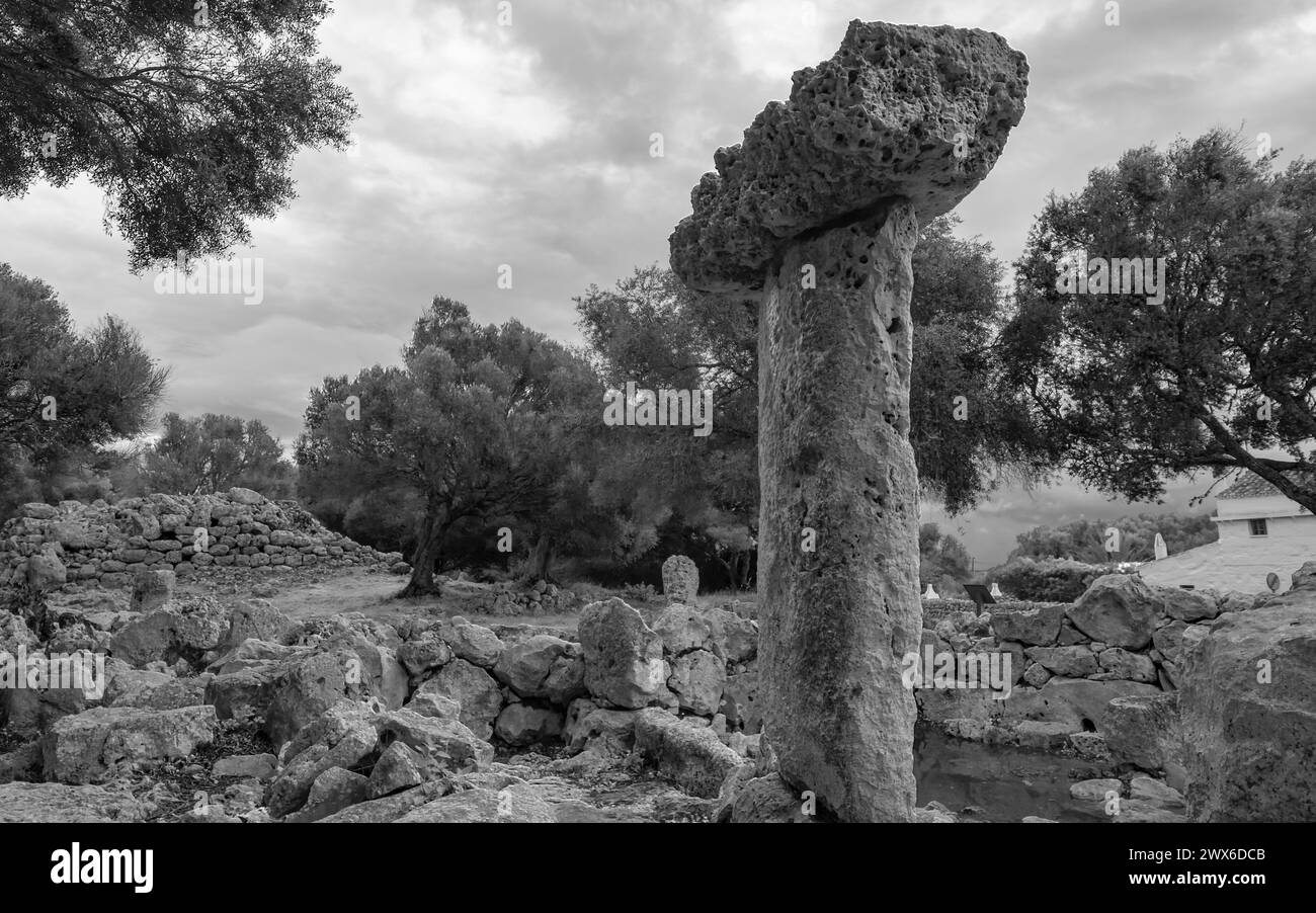 Menorca, talaiotisches Dorf Binisafullet Stockfoto