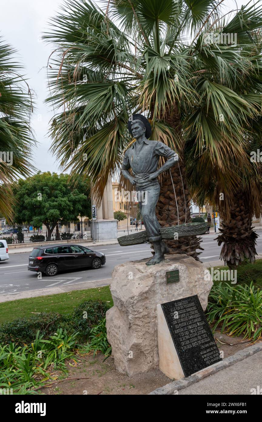 Klassische Bilder von Malaga, aufgenommen im Januar Stockfoto