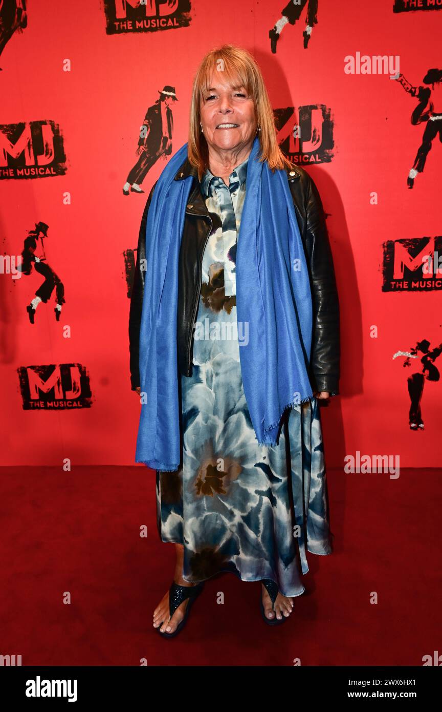 London, Großbritannien. 27. März 2024: Linda Robson nimmt an der Eröffnungsnacht der britischen Produktion von Broadway - MJ MJ The Musical - Opening Night, London, The Musical im Prince Edward Theatre Teil. Stockfoto