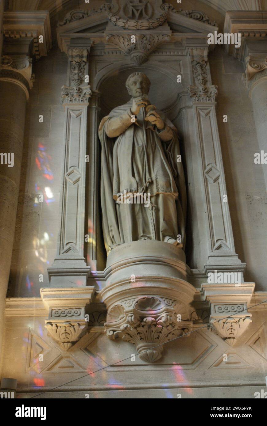 L'Église Saint-Étienne-du-Mont est une Église située sur la Montagne Sainte-Geneviève, dans le 5e arrondissement de Paris, à proximité du Lycée Henri - Stockfoto