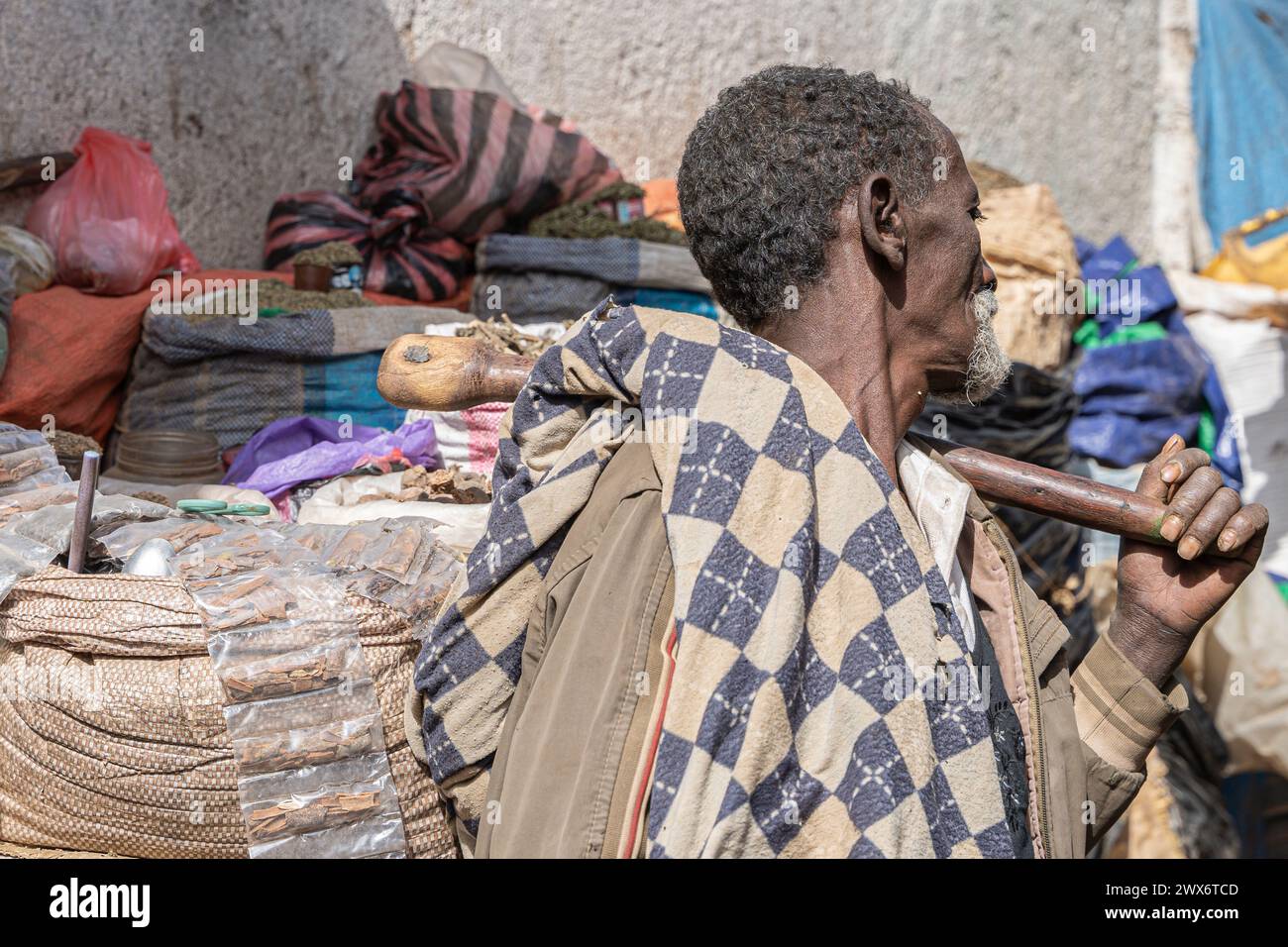 Stadtmarkt in Harar, Äthiopien Stockfoto