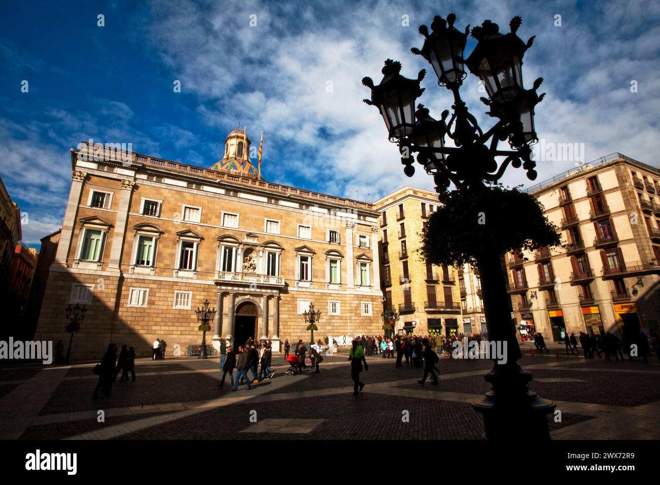 Barcelona: Palau de la Generalitat, Plaza Sant Jaume Stockfoto