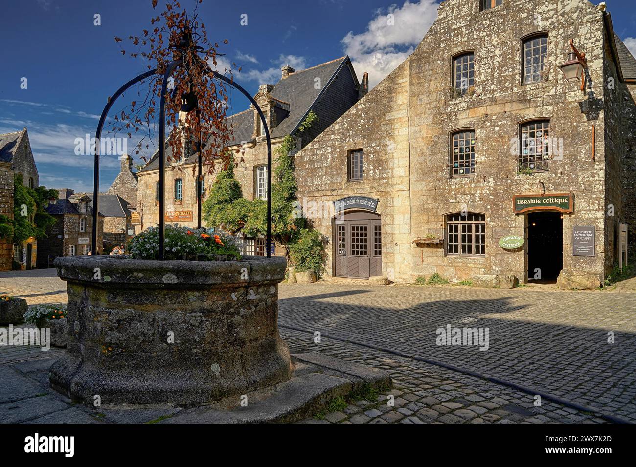 Frankreich, Bretagne, Locronan, Eine kleine Gemeinde im Westen Frankreichs, nun, ehemalige keltische Siedlung Stockfoto