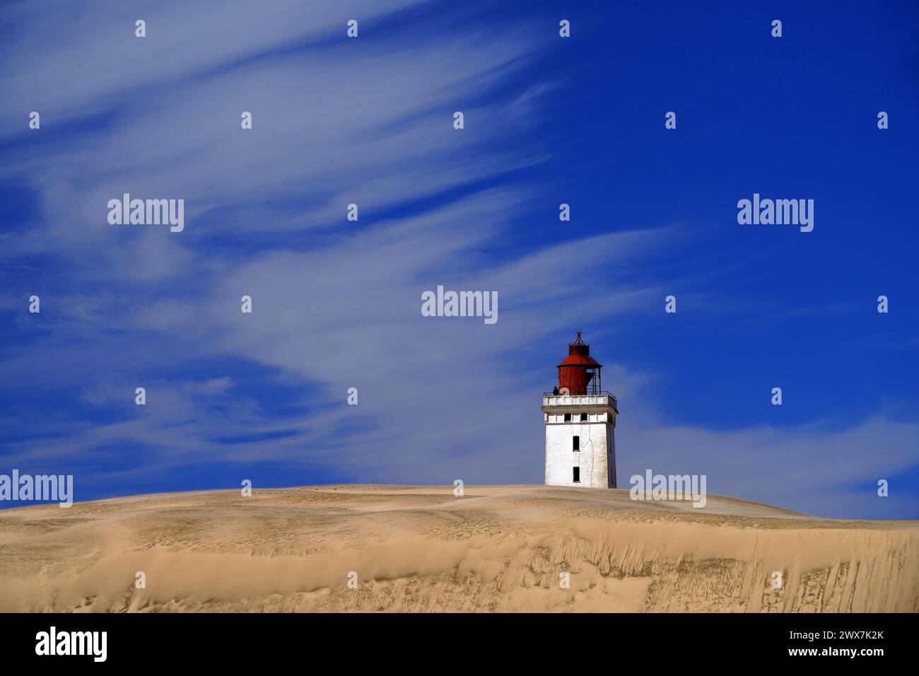 Europa, Dänemark, Nordjütland, Rubjerg Knude, Verschiebungsdüne, sandiger Leuchtturm Stockfoto