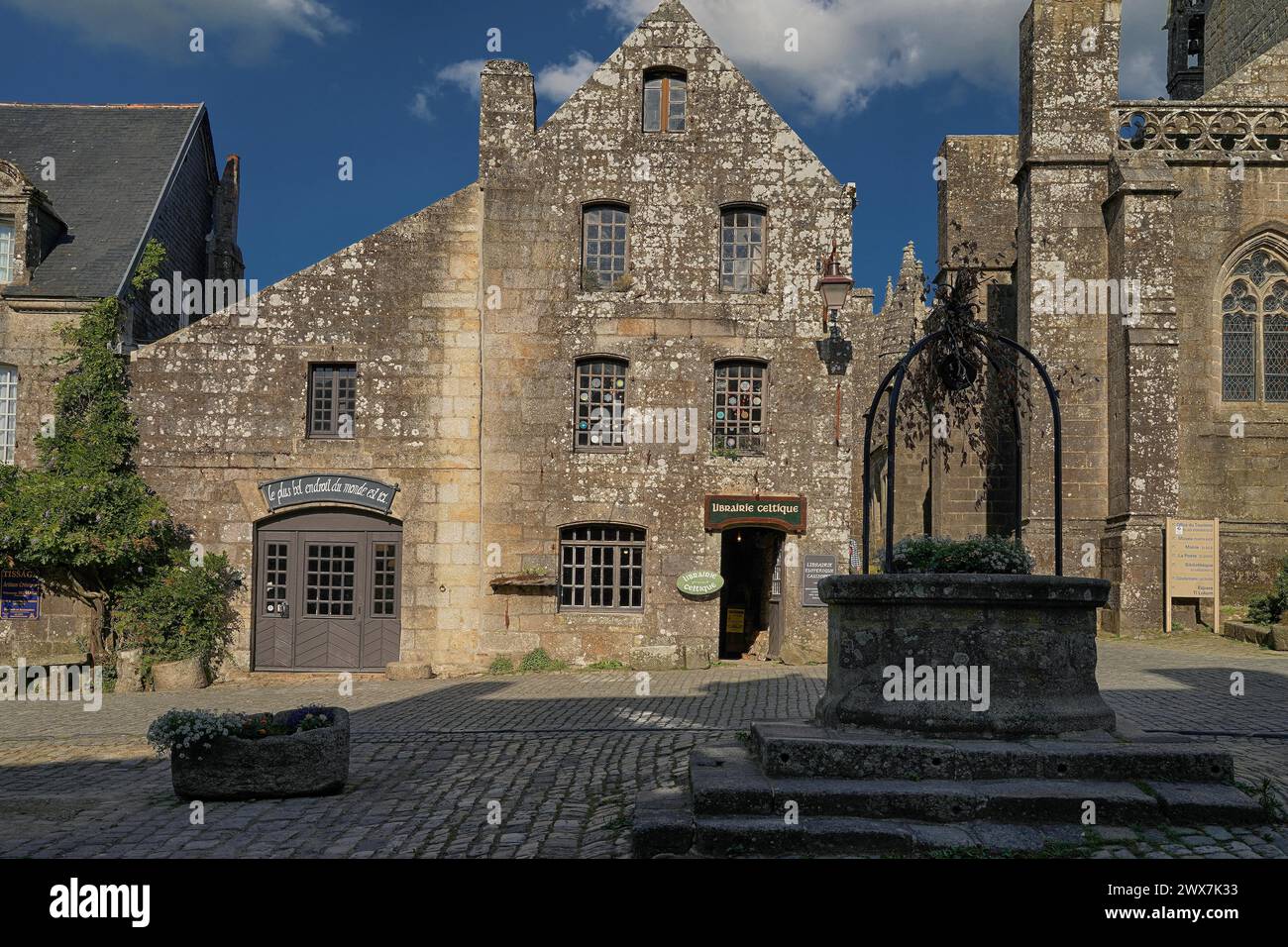Frankreich, Bretagne, Locronan, Eine kleine Gemeinde im Westen Frankreichs, ehemalige keltische Siedlung Stockfoto