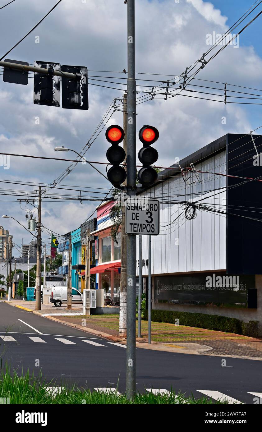 Dreitaktampel in Ribeirao Preto, Sao Paulo, Brasilien Stockfoto