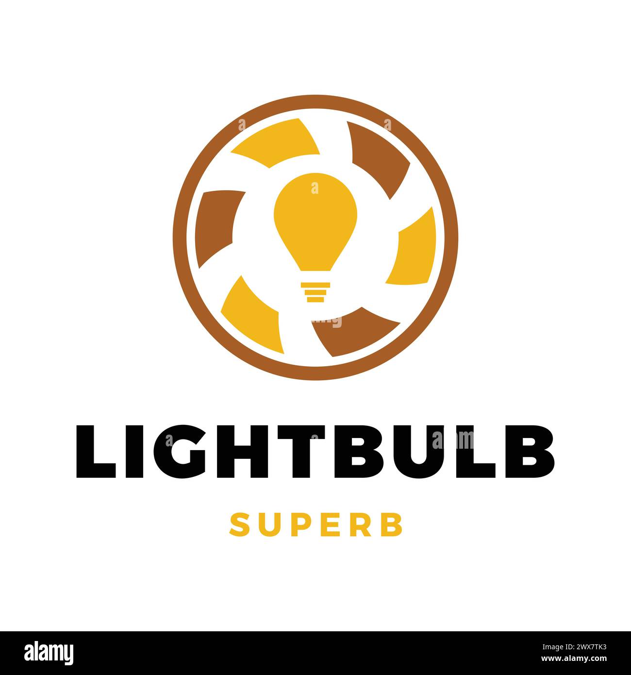 Designvorlage für Lampenlicht, Lampe oder Glühlampen-Symbol Stock Vektor