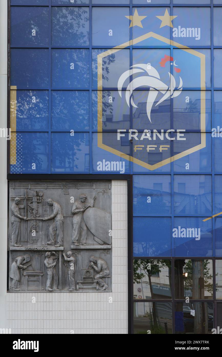 Frankreich, Region Ile de France, 15. Arrondissement von Paris, Boulevard de Grenelle, Sitz des französischen Fußballverbands, FFF, Stockfoto