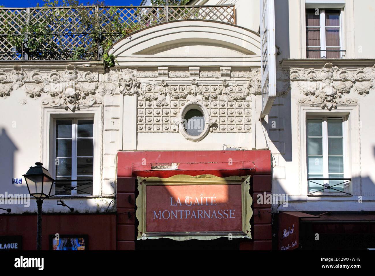 Frankreich, Region Ile-de-France, Paris Rive Gauche, 14. Arrondissement, rue de la Gaîté, Théâtre de la Gaîté Montparnasse, 19. März 2024 Stockfoto