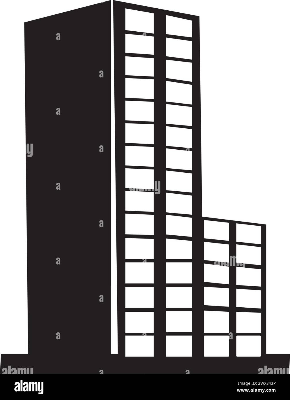 Logo des Gebäudesymbols, Illustration des Vektordesigns Stock Vektor