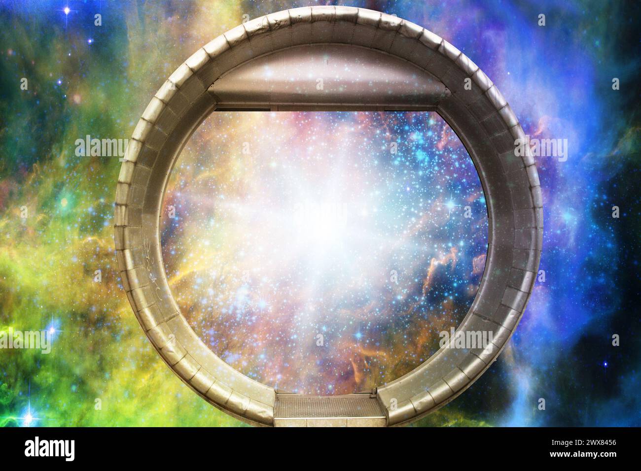Tor, Eintritt in ein anderes Universum, Science-Fiction Stockfoto