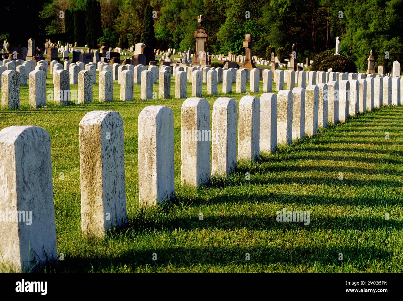 Grandview Cemetery; Johnstown Flood National Memorial; 775 unbekannte Opfer; Johnstown; Pennsylvania; USA Stockfoto