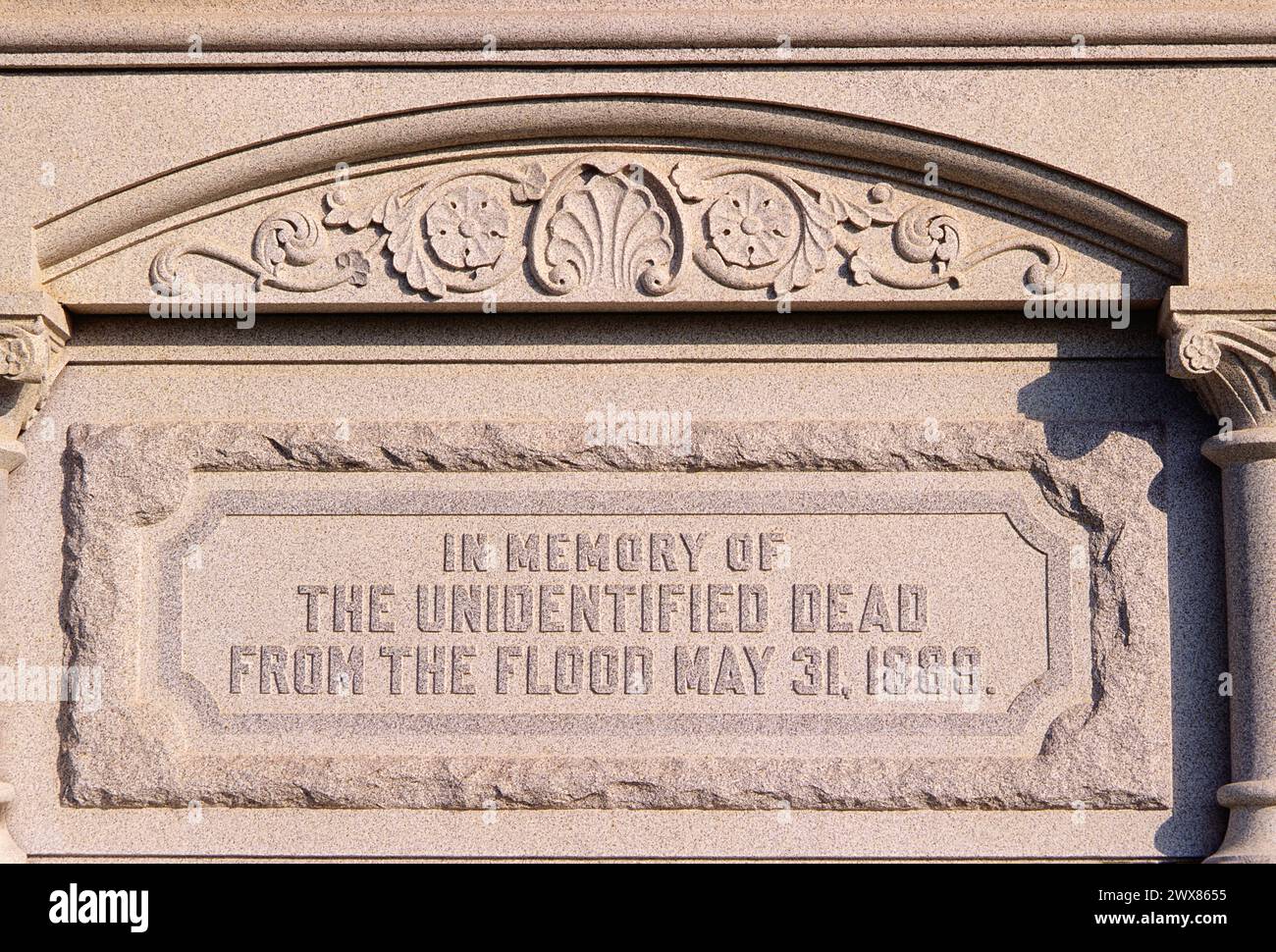 Grandview Cemetery; Johnstown Flood National Memorial; 775 unbekannte Opfer; Johnstown; Pennsylvania; USA Stockfoto
