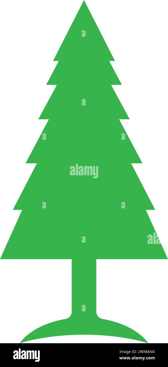 Tannenbaum-Symbol-Vektor-Illustration Logo-Vorlage Stock Vektor