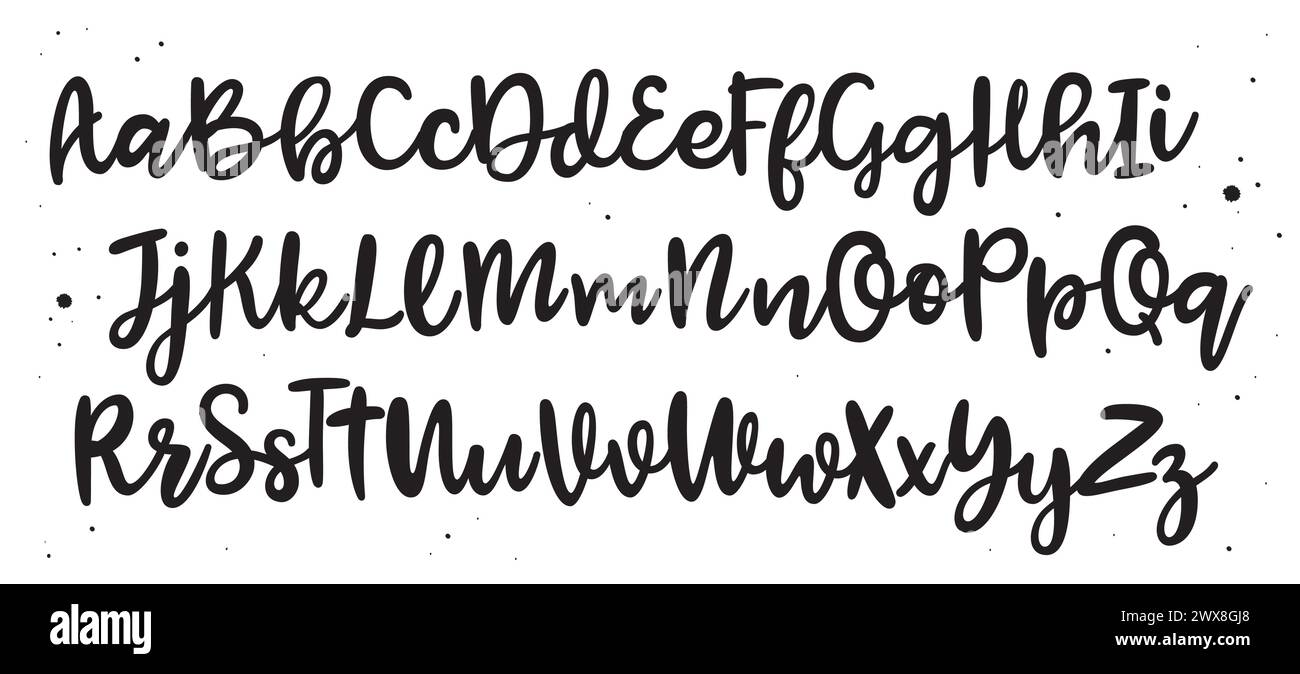 Schriftart isoliert auf weißem Hintergrund. Textur-Alphabet. Vektor-Logo-Buchstaben. Stock Vektor